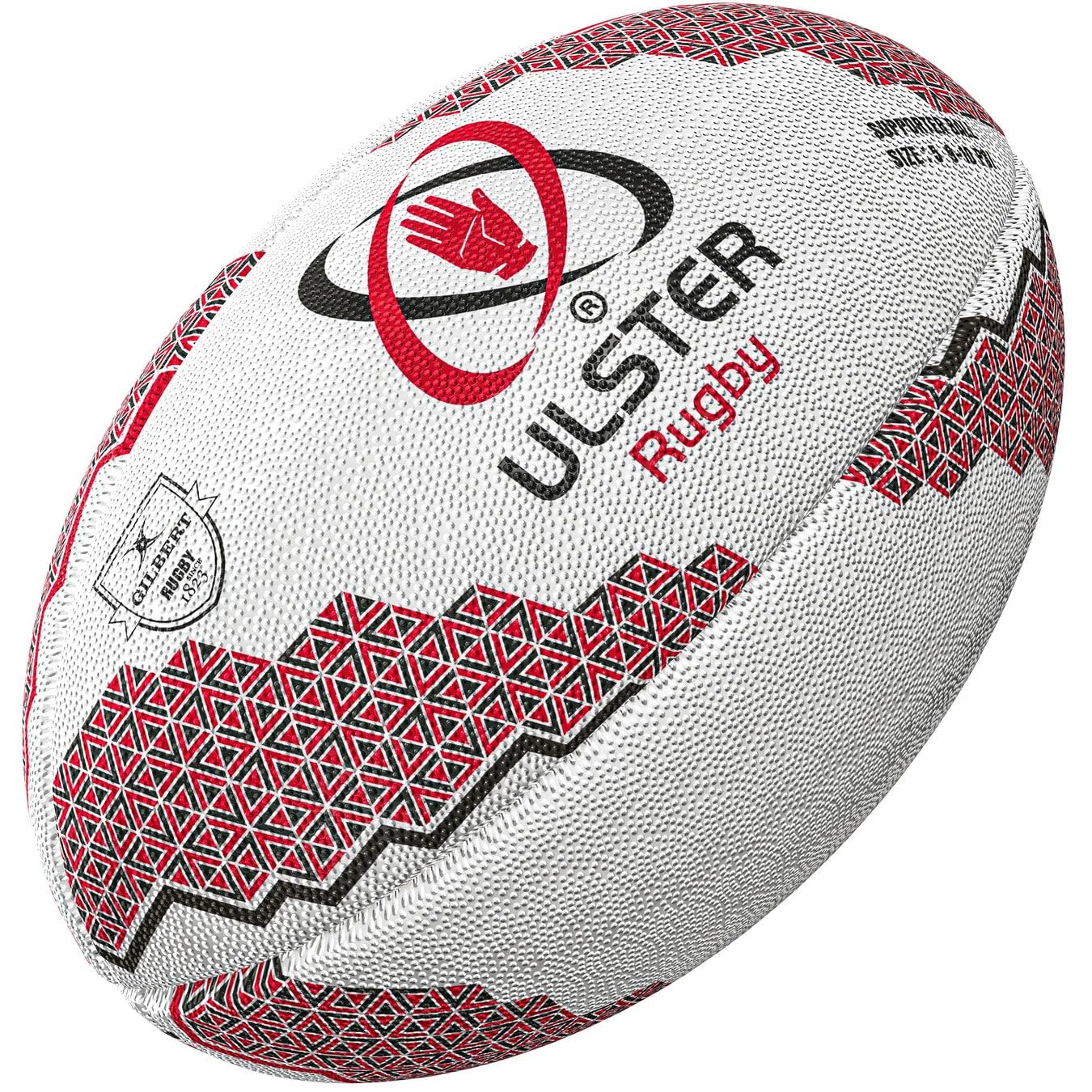 Gilbert Ulster Rugby Supporter Rugby Ball, Size 5
