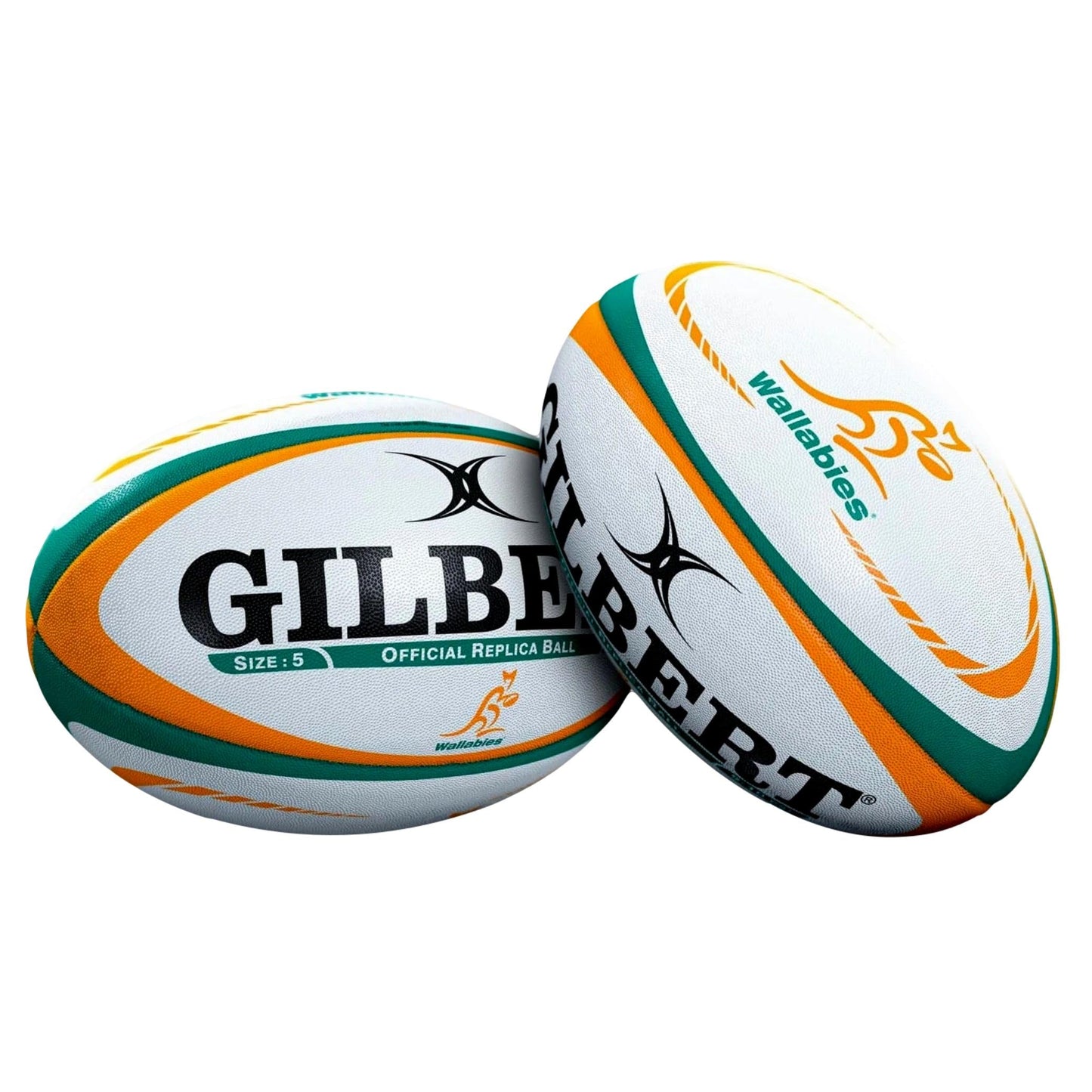 Gilbert Australia '23 Replica Rugby Ball, Size 5