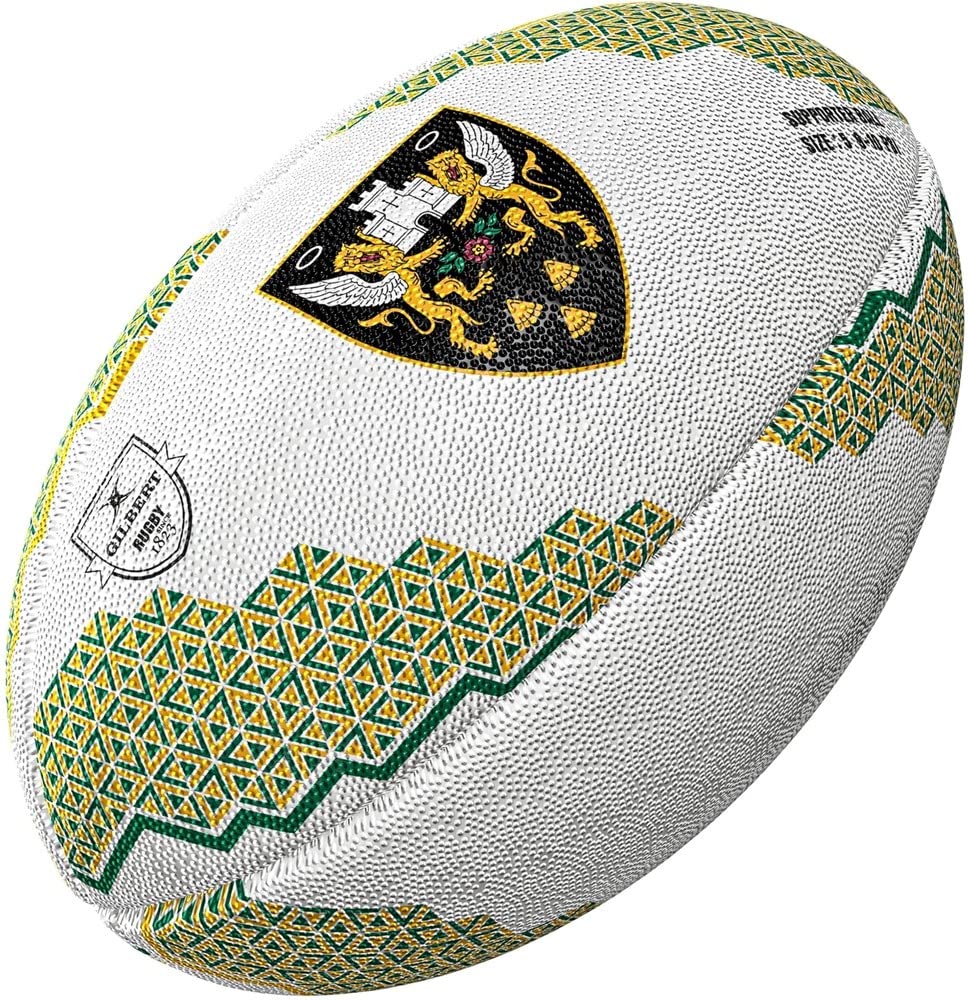 Gilbert Northampton Saints Supporter Rugby Ball, Size 5