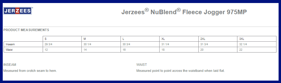 Seacoast Rugby Jerzees® NuBlend® Fleece Jogger Sweatpants, Navy