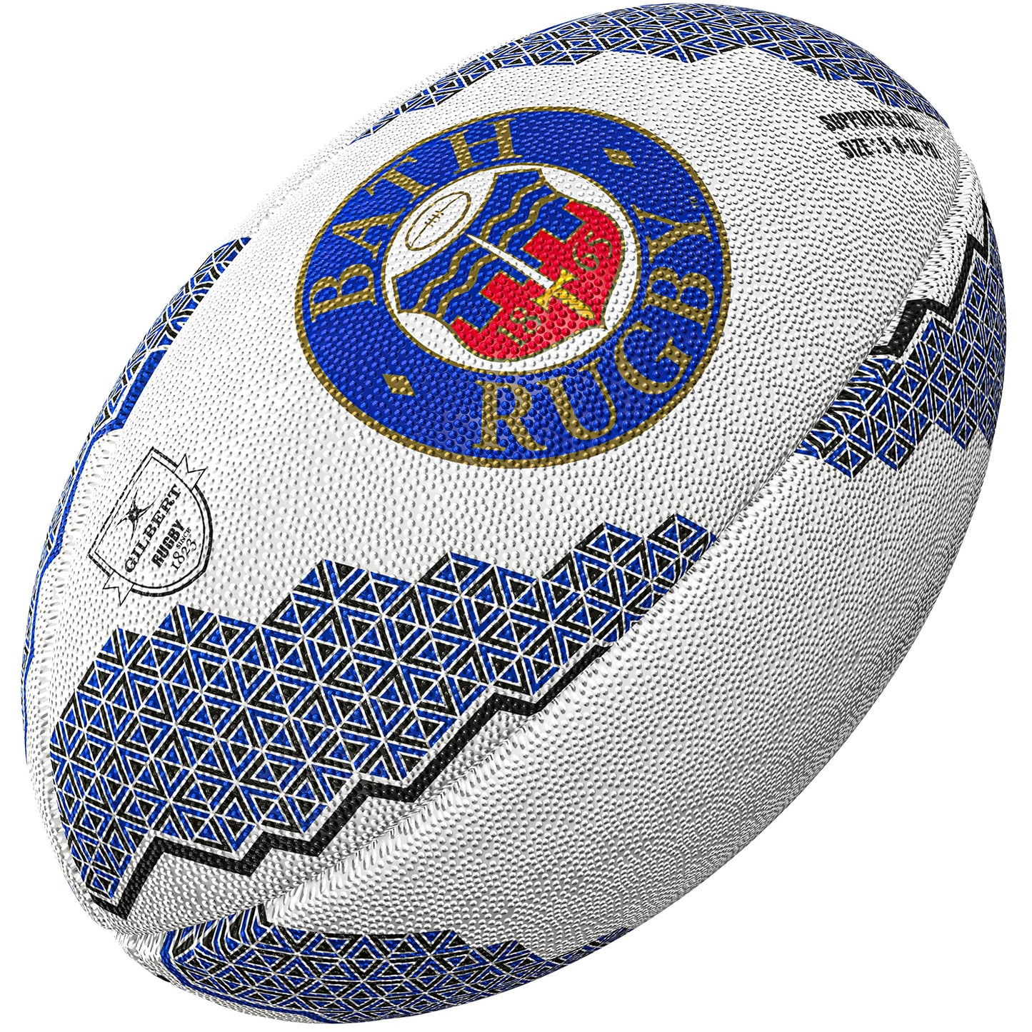 Gilbert Bath Supporter Rugby Ball, Size 5
