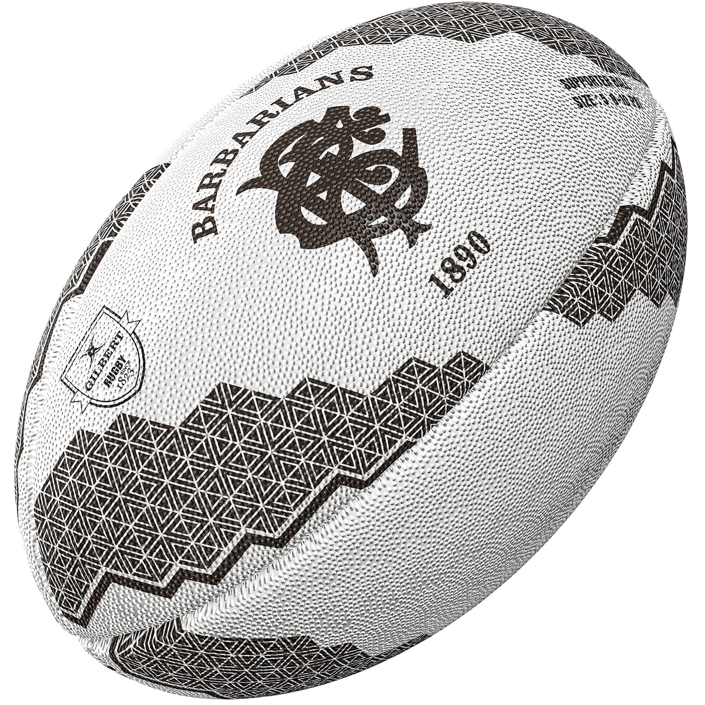 Gilbert Barbarians Supporter Rugby Ball, Size 5