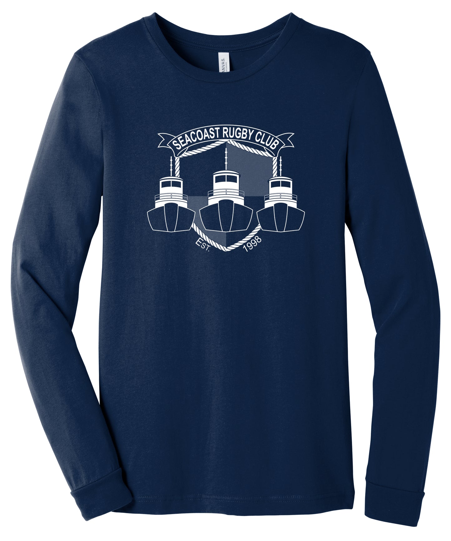 Seacoast Rugby BELLA+CANVAS ® Unisex Jersey Long Sleeve Tee, Navy
