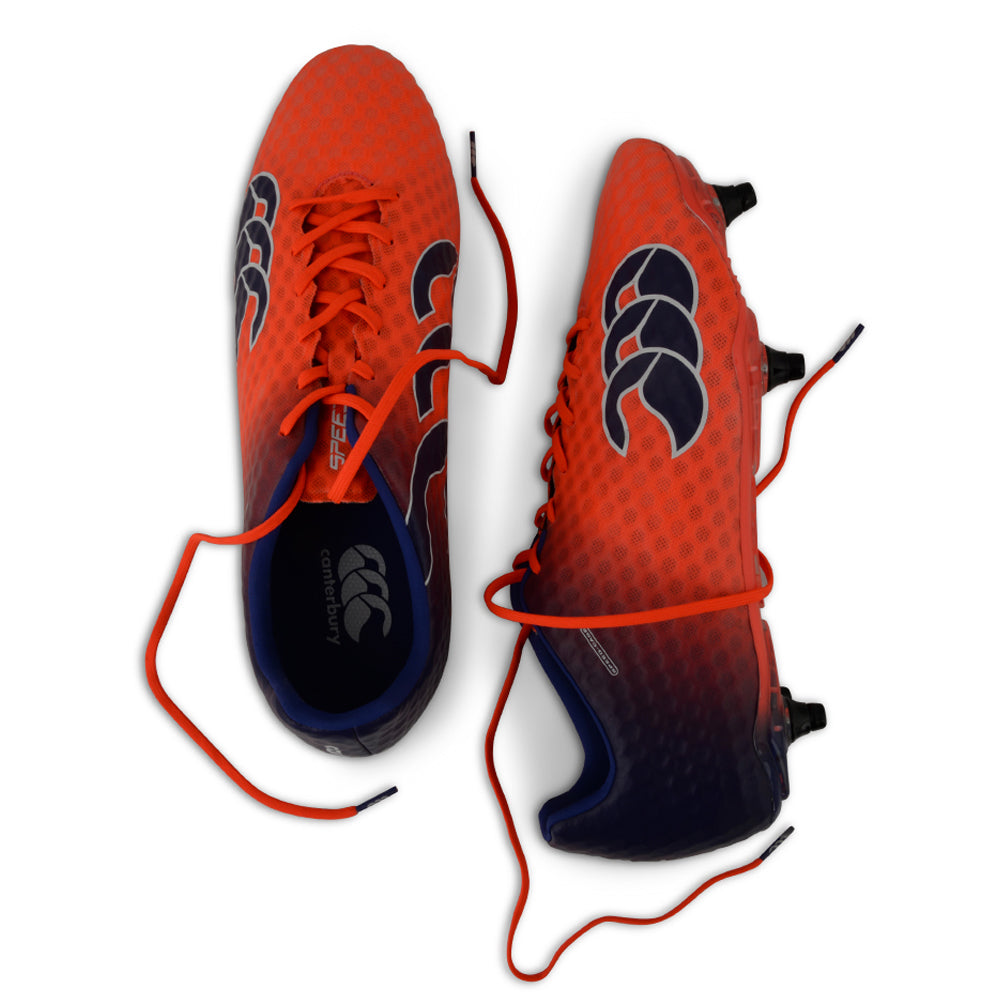 Canterbury Speed Elite 6 Stud Rugby Boots, Purple/Orange