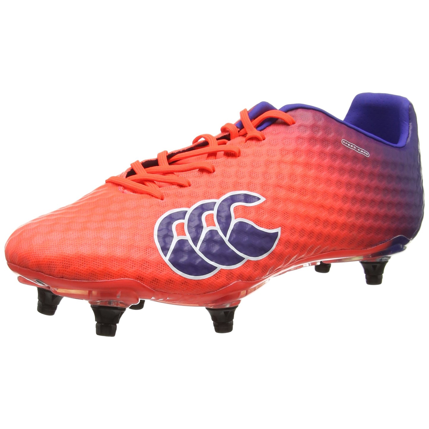 Canterbury Speed Elite 6 Stud Rugby Boots, Purple/Orange