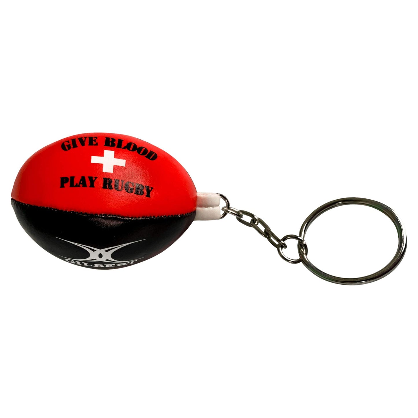 Gilbert "Give Blood Play Rugby" Rugby Ball Keyring
