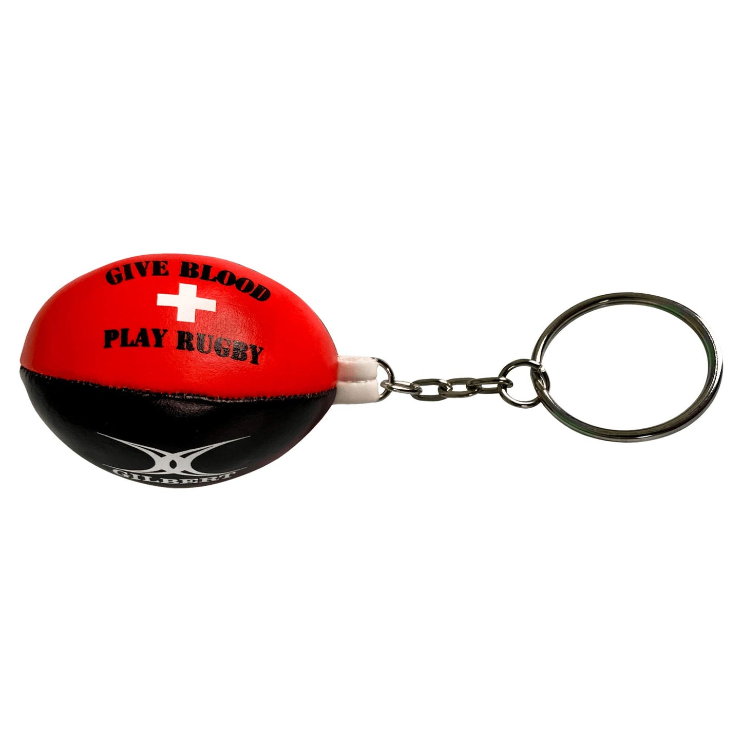 Gilbert "Give Blood Play Rugby" Rugby Ball Keyring