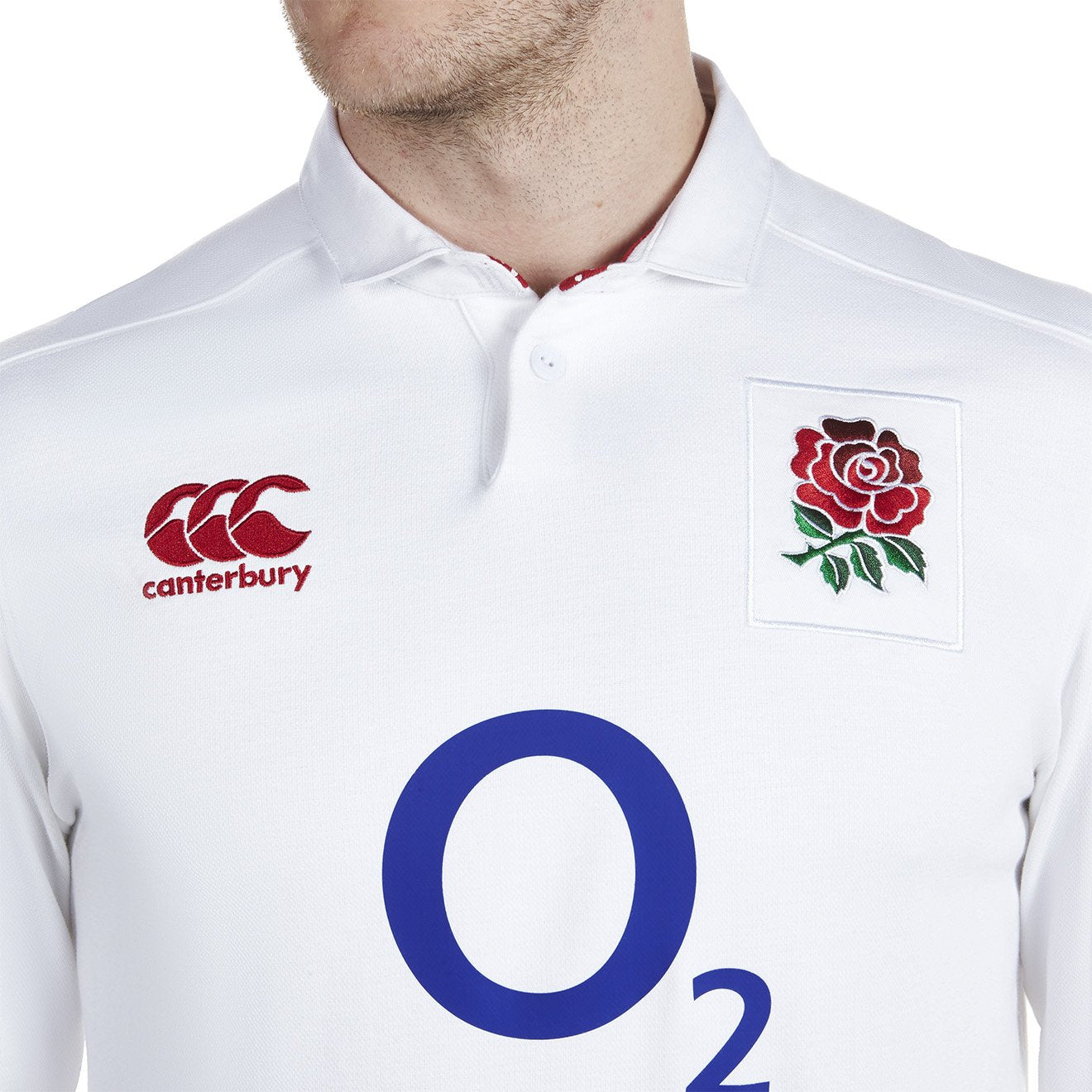 Canterbury England Rugby Home Classic Long Sleeve Jersey - White