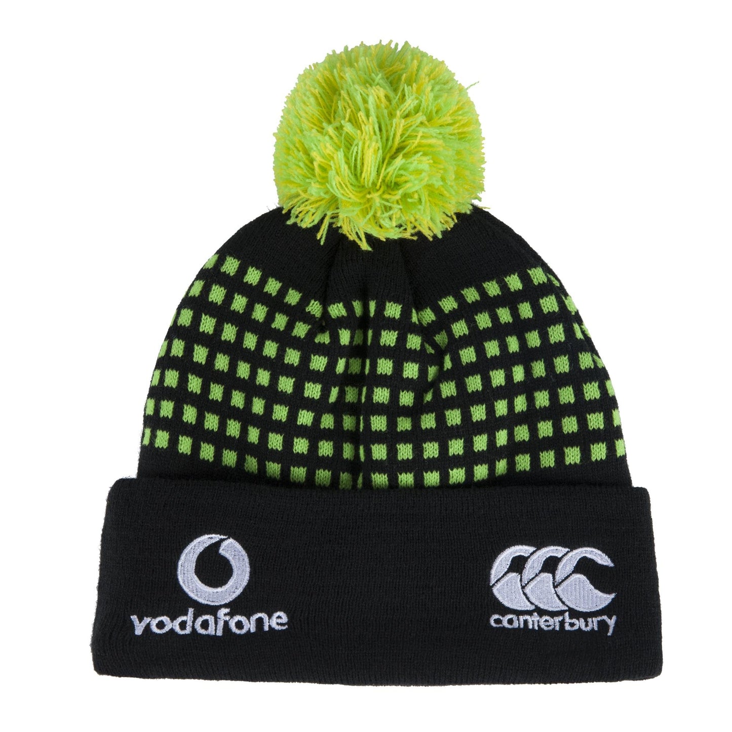 Canterbury Ireland Rugby Acrylic Bobble Beanie, Tap Shoe