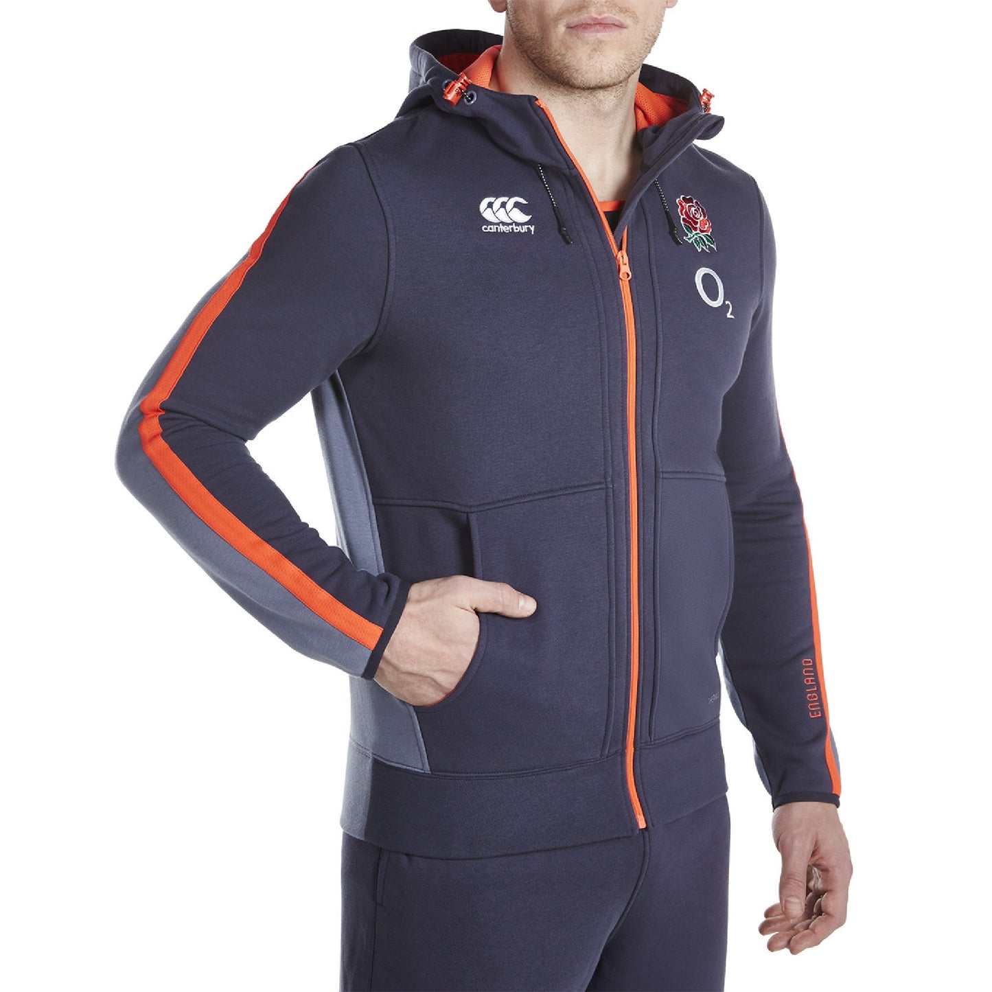 Canterbury England Training Full Zip Hoody, Graphite