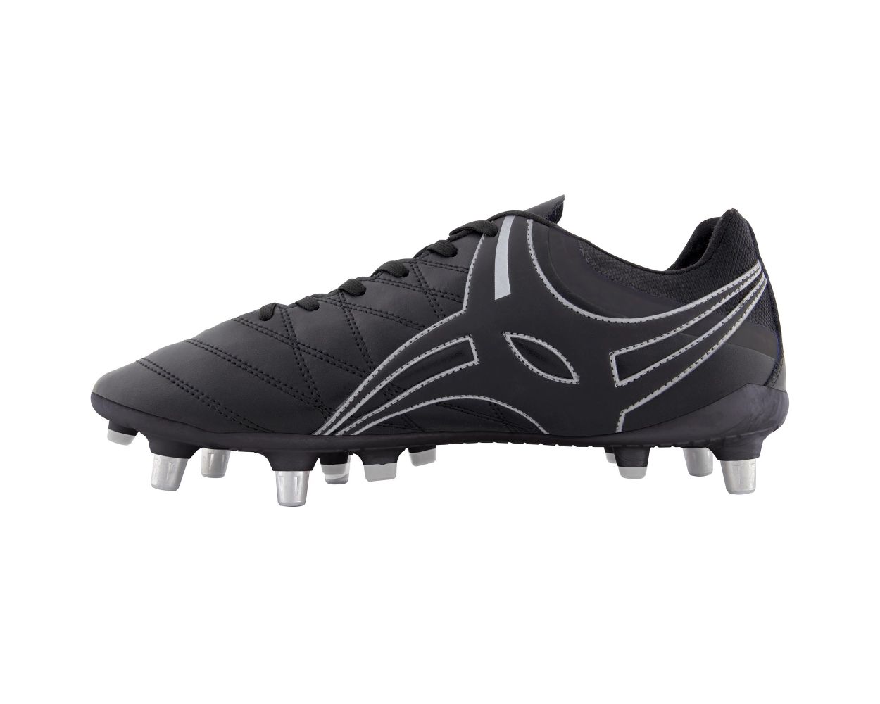 Gilbert Kaizen 1.0 Power 6S SG Rugby Boots, Black