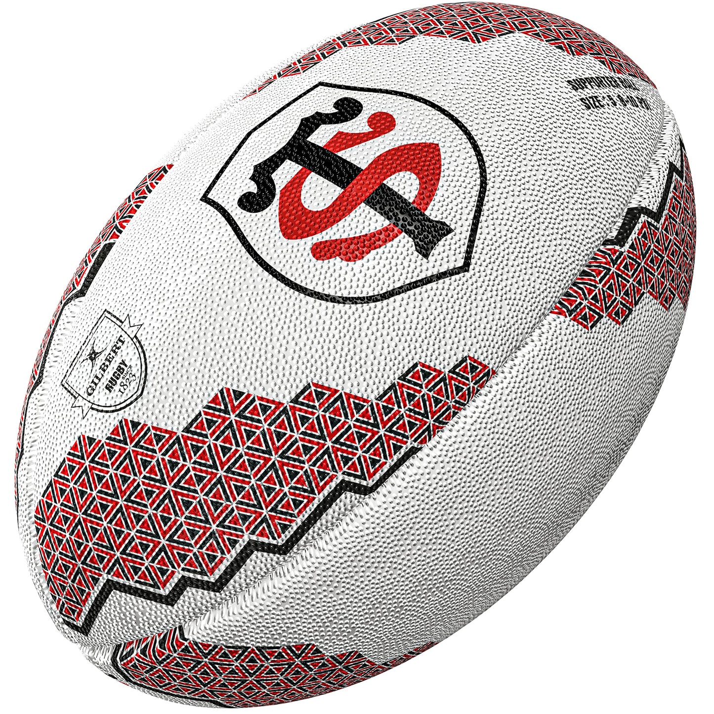 Gilbert Stade Toulousain Supporter Rugby Ball, Size 5