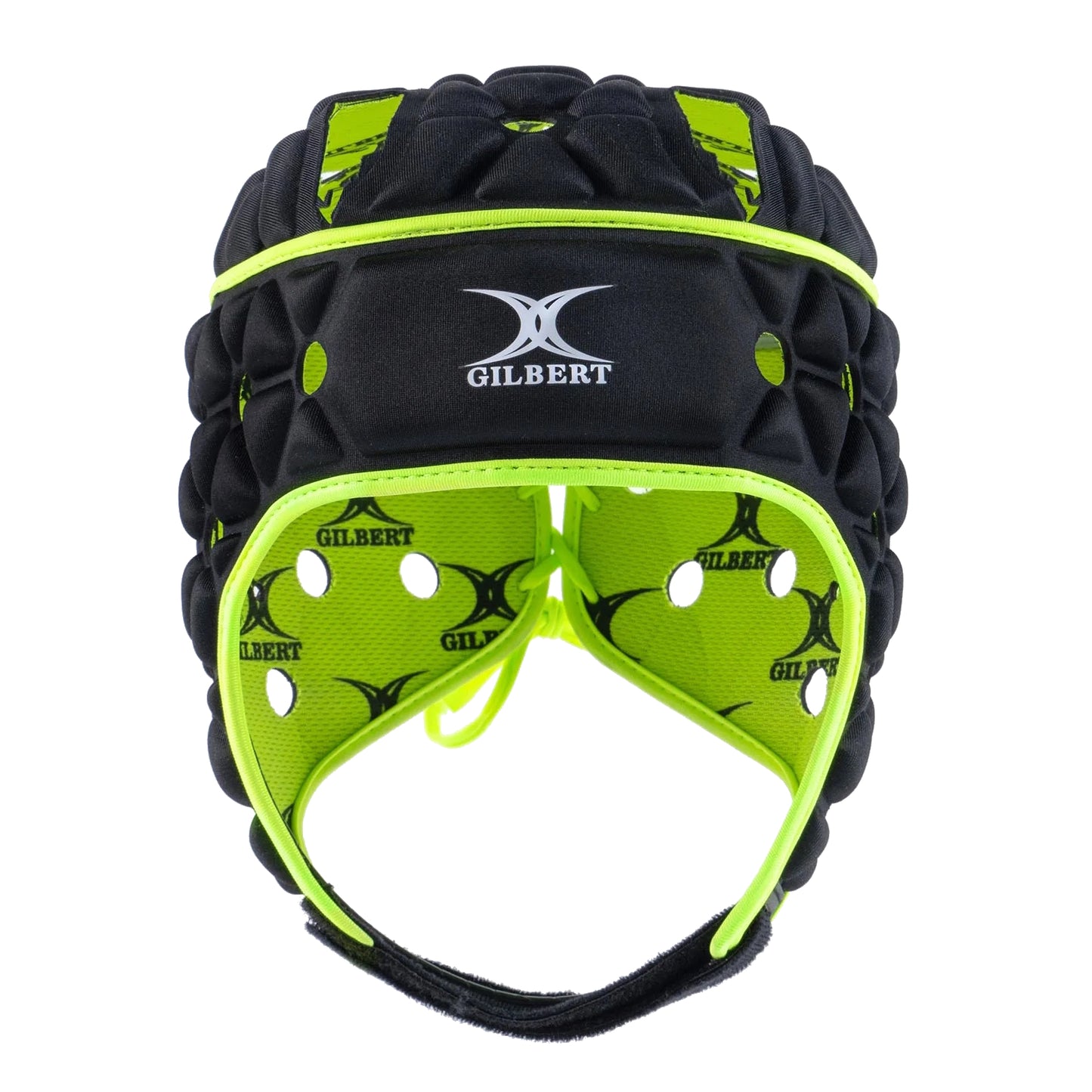 Gilbert Air Rugby Headguard, Black/Green