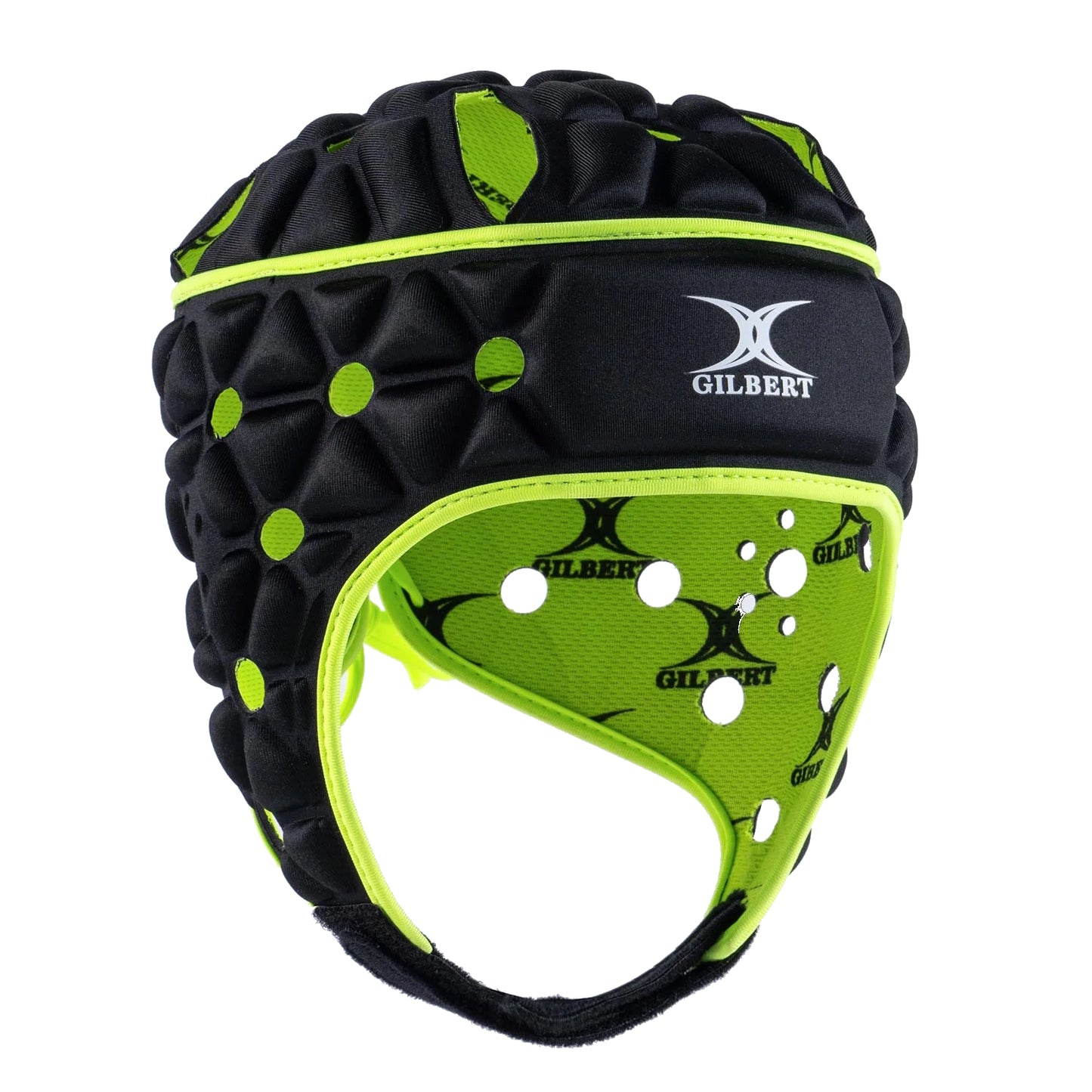 Gilbert Air Rugby Headguard, Black/Green