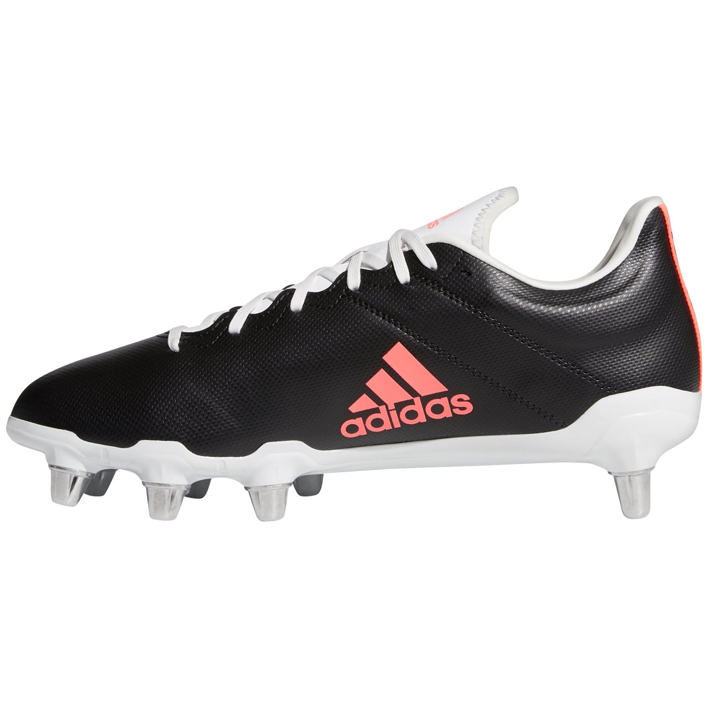 adidas KAKARI Rugby Soft Ground Boots - Core Black/Signal Pink/Crystal White