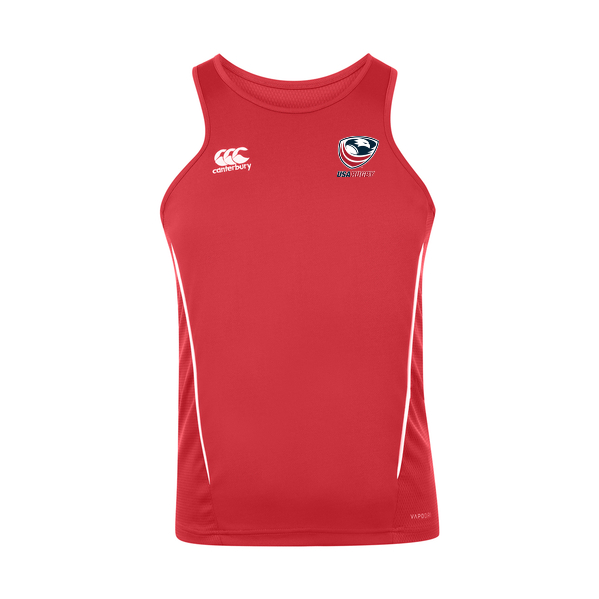 Canterbury USA Rugby Team Dry Singlet, Flag Red