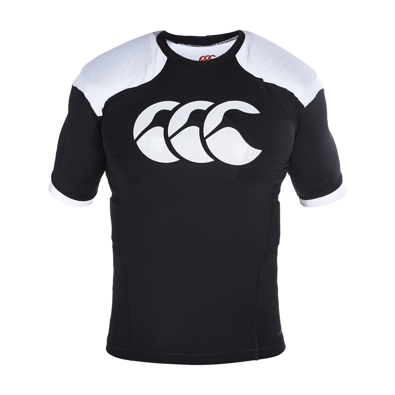 Canterbury Rugby VapoDri Raze Pro Vest Body Armor Top, Black/White