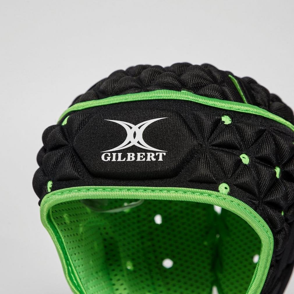 Gilbert Ignite Headguard - Black/Green