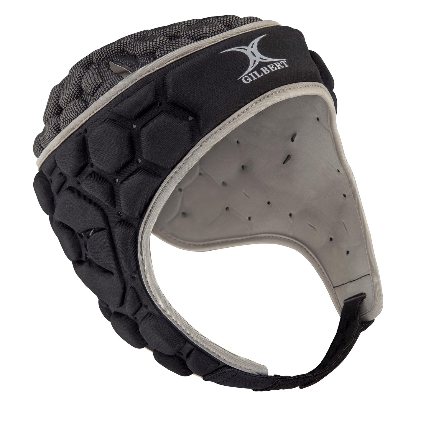 Gilbert Black/Silver Falcon 200 Rugby Scrum Cap