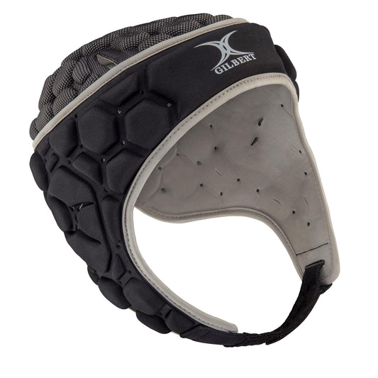 Gilbert Black/Silver Falcon 200 Rugby Scrum Cap